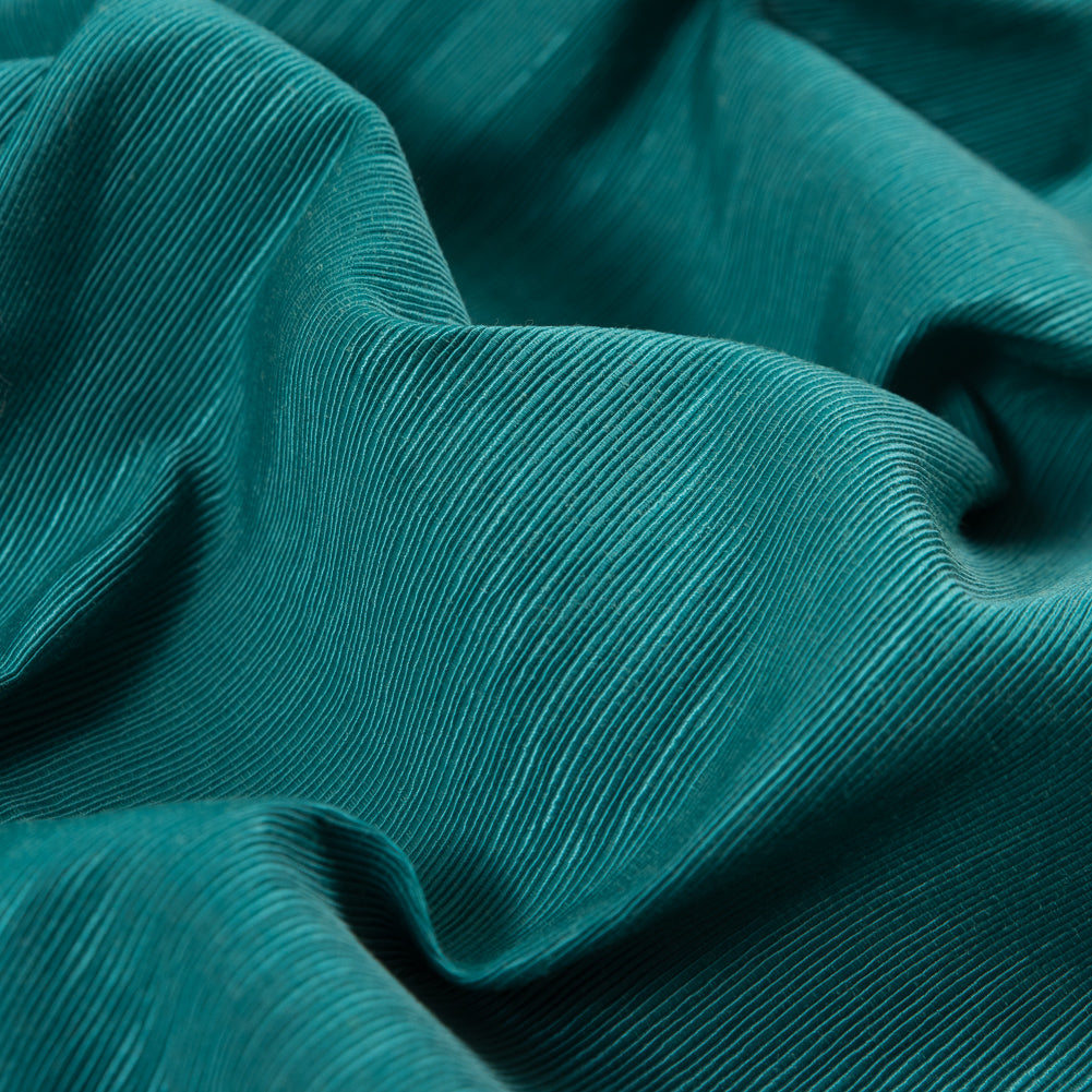 Ultramarine Green Cotton and Polyester Ottoman - Detail