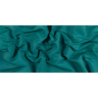 Ultramarine Green Cotton and Polyester Ottoman - Full