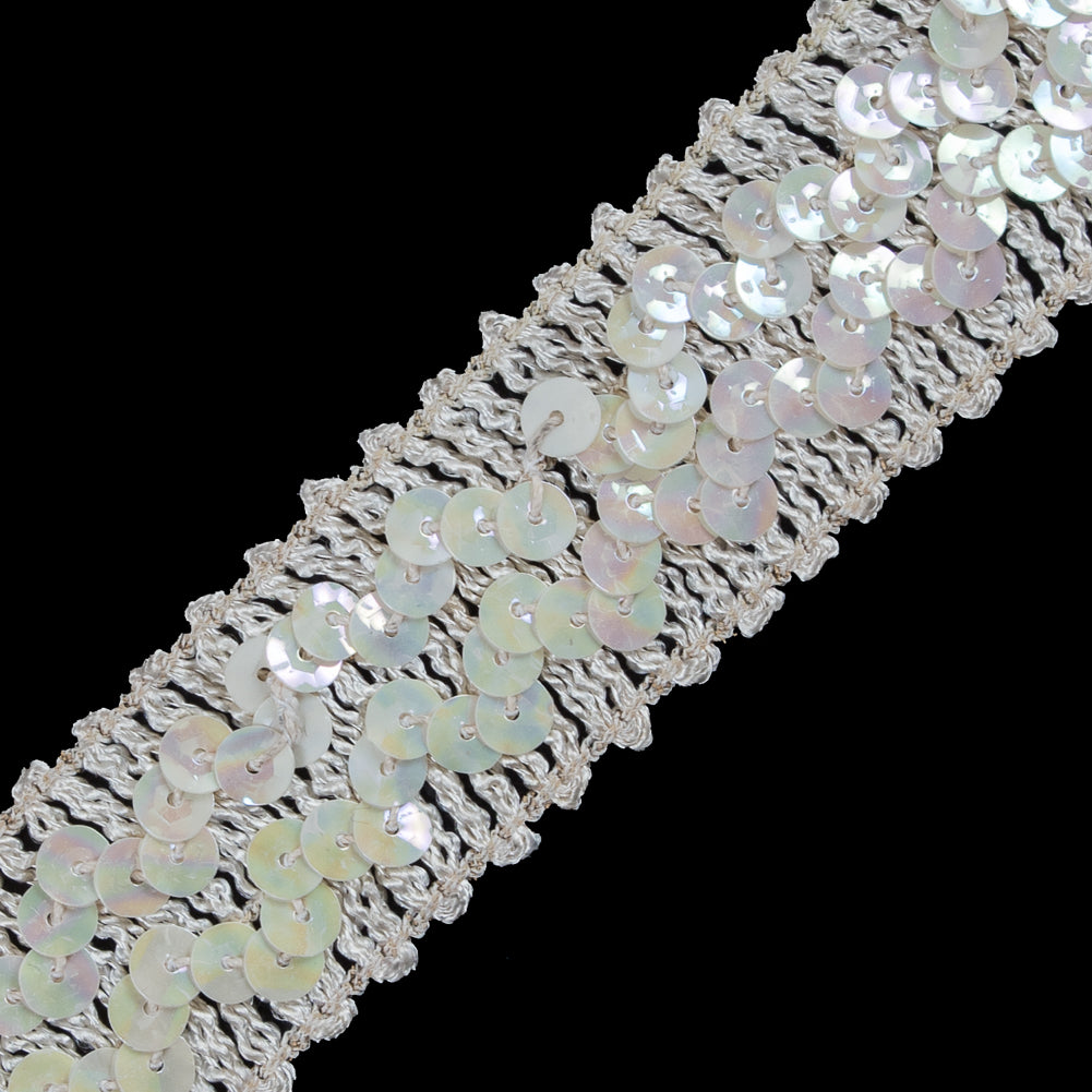 Pastel Iridescent Stretch Sequin Trim - 1.25" Detail