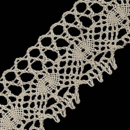 Natural Crochet Lace Trim - 2" Detail