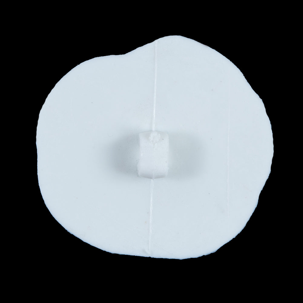 White Rose-Shaped Plastic Button - 50L/32mm Detail