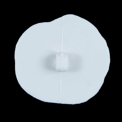 White Rose-Shaped Plastic Button - 50L/32mm Detail