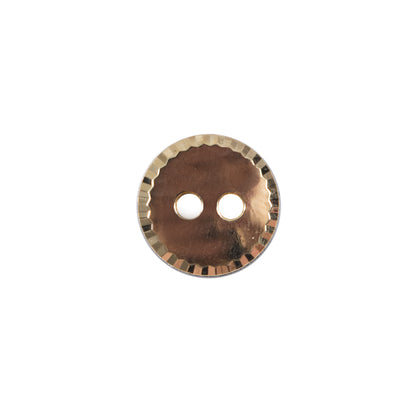 Gold Beveled Plastic Button - 20L/12.5mm