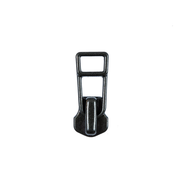 YKK Gunmetal Open Trapezoid Metal Zipper Pull - #5