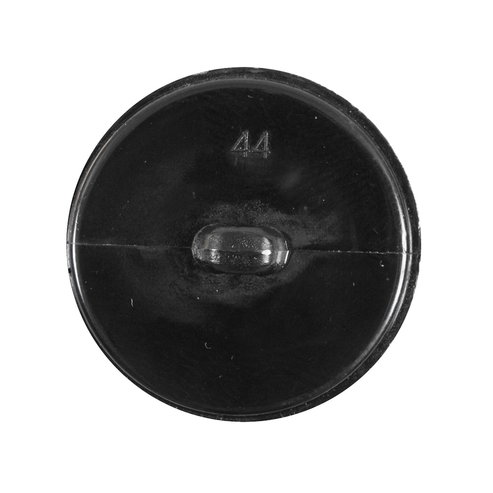Black Floral Gem Molded Plastic Shank Back Button - 44L/28mm Detail