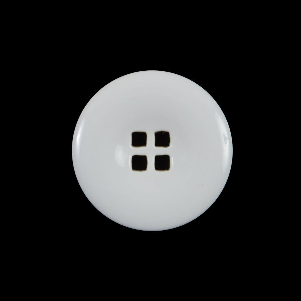 White Plastic Button - 36L/23mm Detail