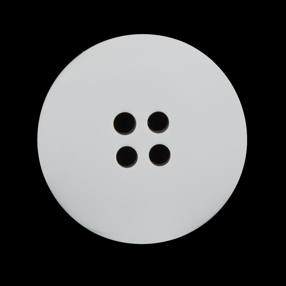 Off White Plastic Button - 44L/28mm Detail