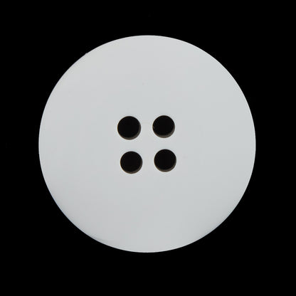 Off White Plastic Button - 44L/28mm Detail