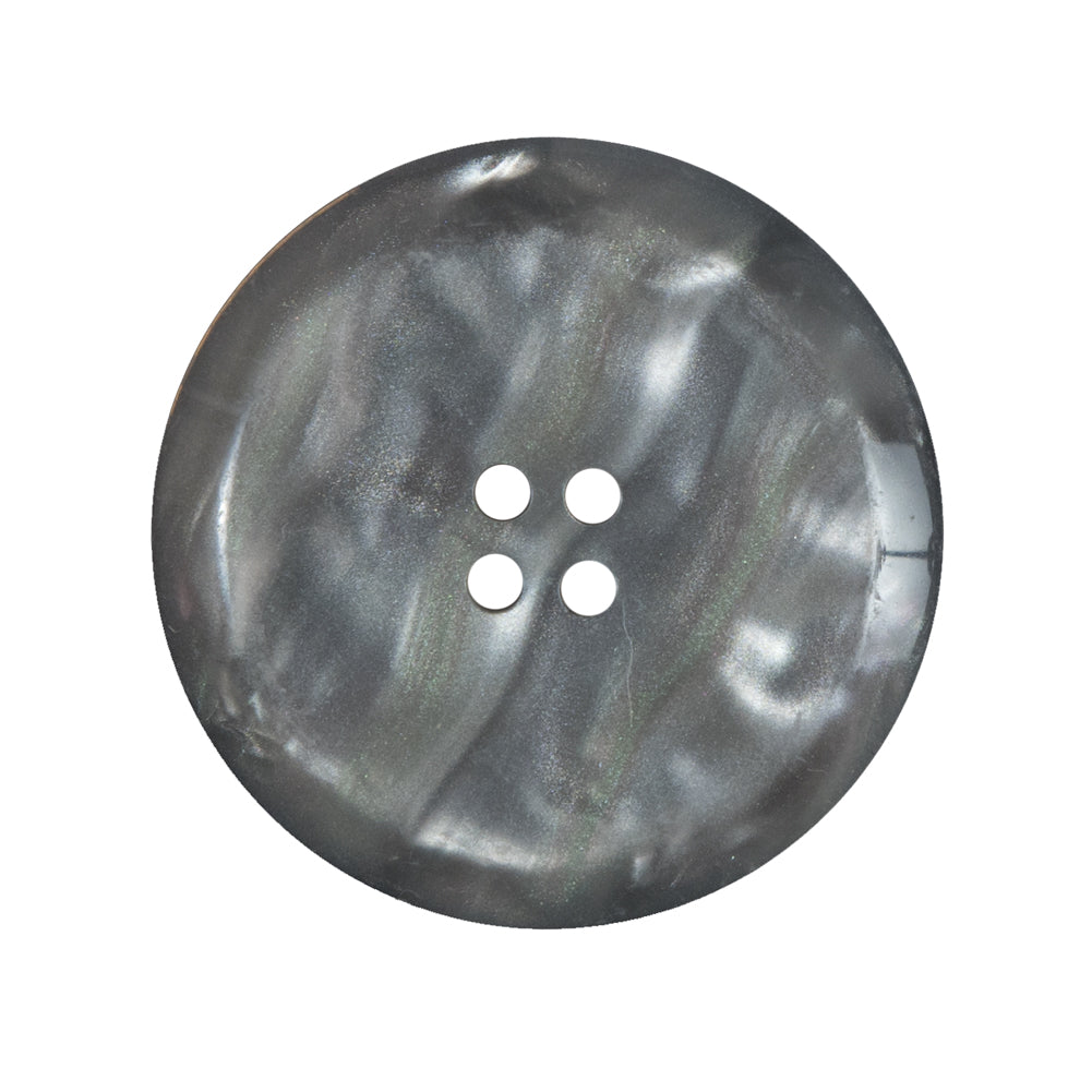 Gray Iridescent Plastic Button - 45L/28mm - Detail