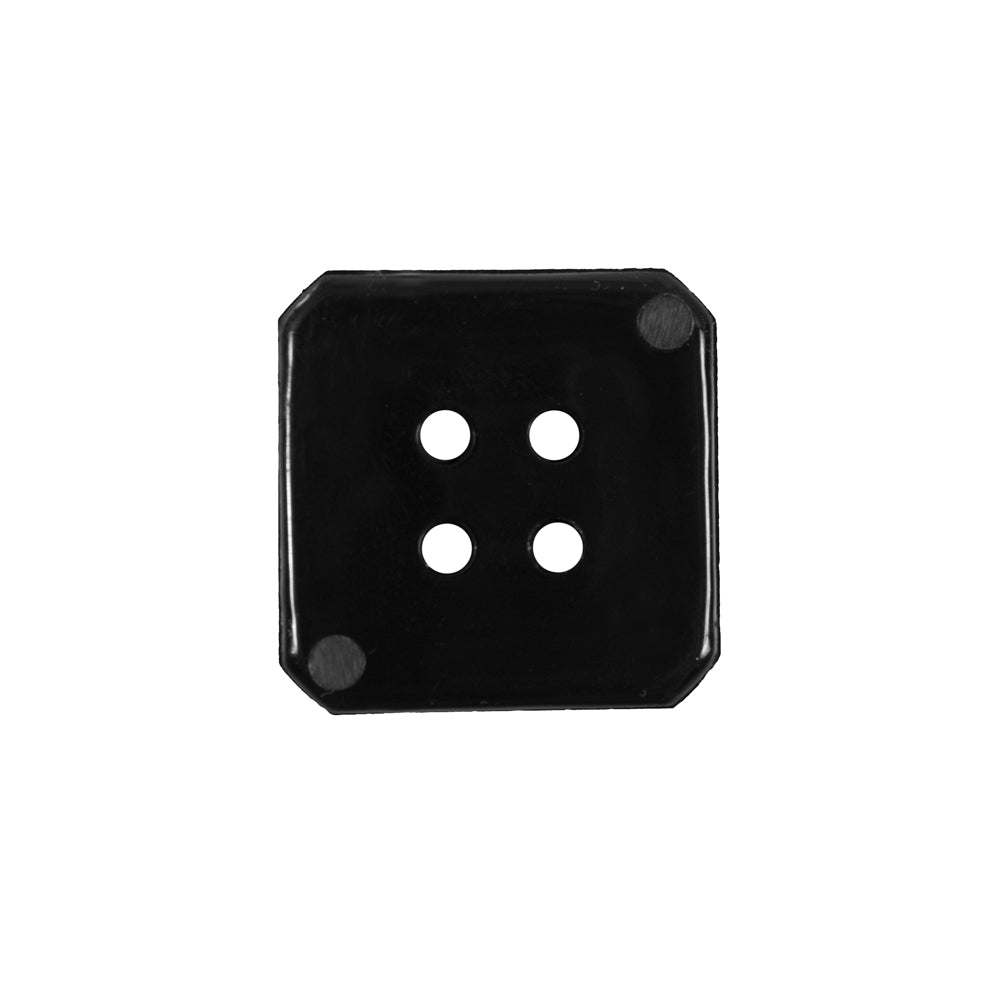 Black Square Bevel Cut Button - 30L/19mm - Detail