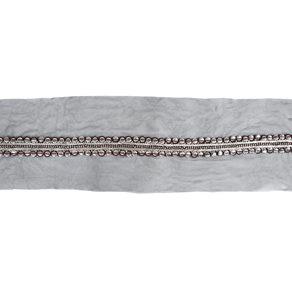 Fancy Beaded Metal Trim - 2.75"