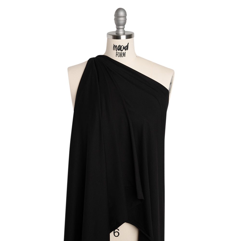 Stretch Bamboo Jersey - Black - Willow Collection - Drape