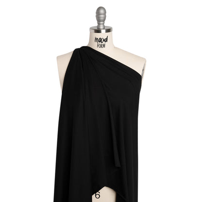 Stretch Bamboo Jersey - Black - Willow Collection