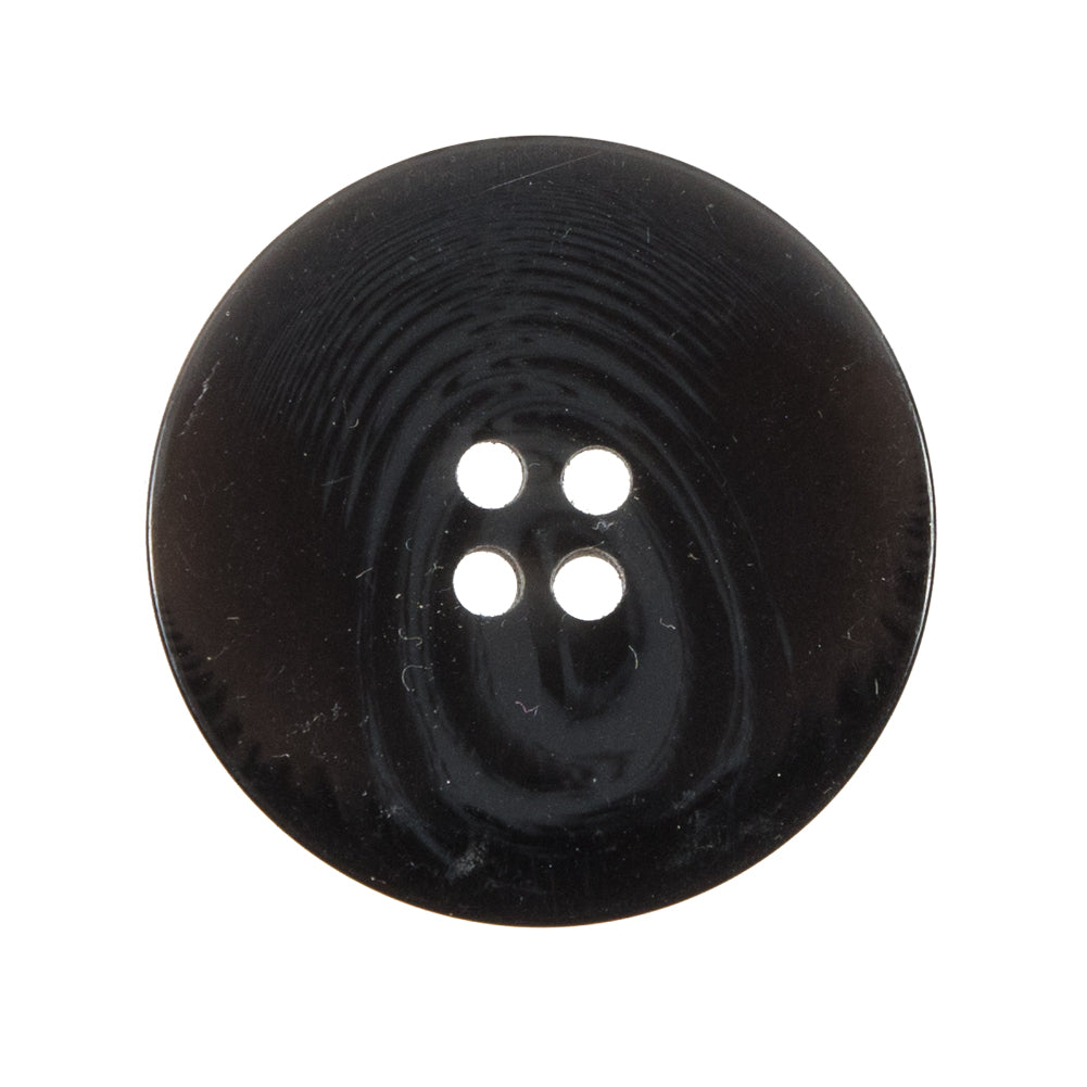 Black and Gray Swirl 4-Hole Plastic Button - 44L/28mm Detail