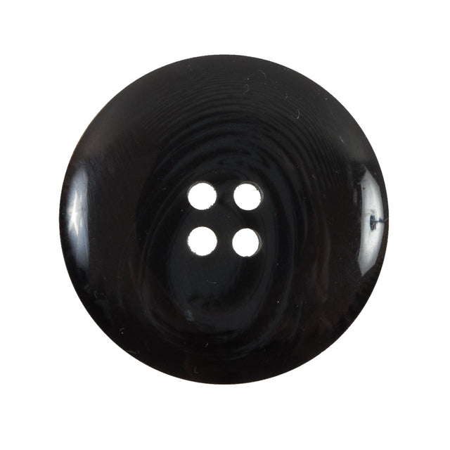 Black and Gray Swirl 4-Hole Plastic Button - 44L/28mm