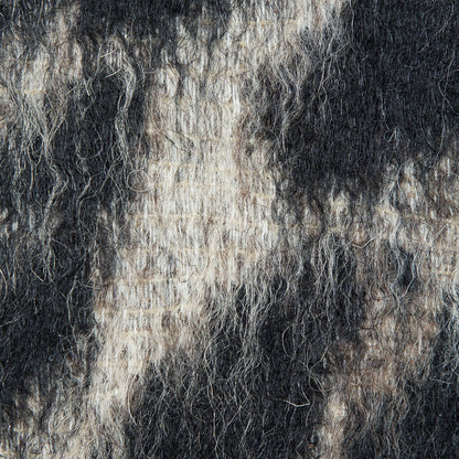 Cavalli Black and Oyster White Animalistic Alpaca Coating - Detail