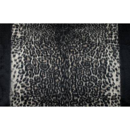 Cavalli Black and Oyster White Animalistic Alpaca Coating - Full