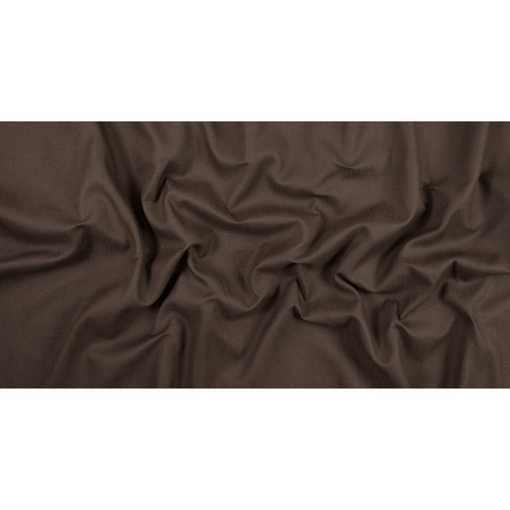 Chocolate Brown Basketwoven Cotton and Polyester Upholstery Fabric - Full