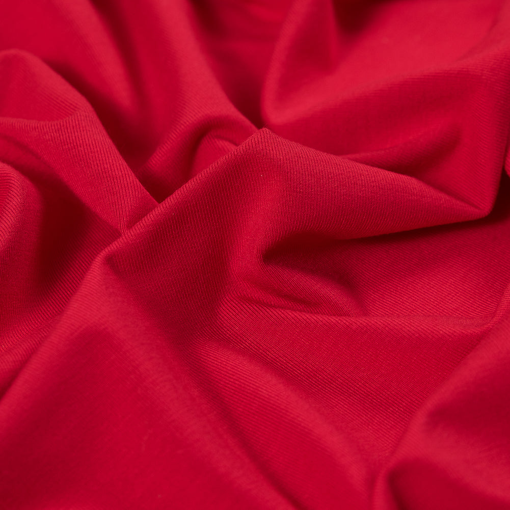 Stretch Bamboo Jersey - Red - Willow Collection - Detail