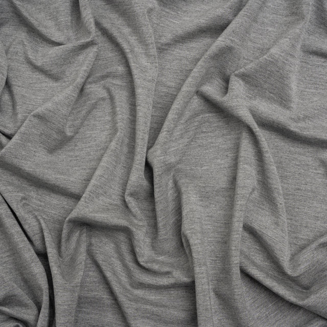 Stretch Bamboo Jersey - Heathered Gray - Willow Collection