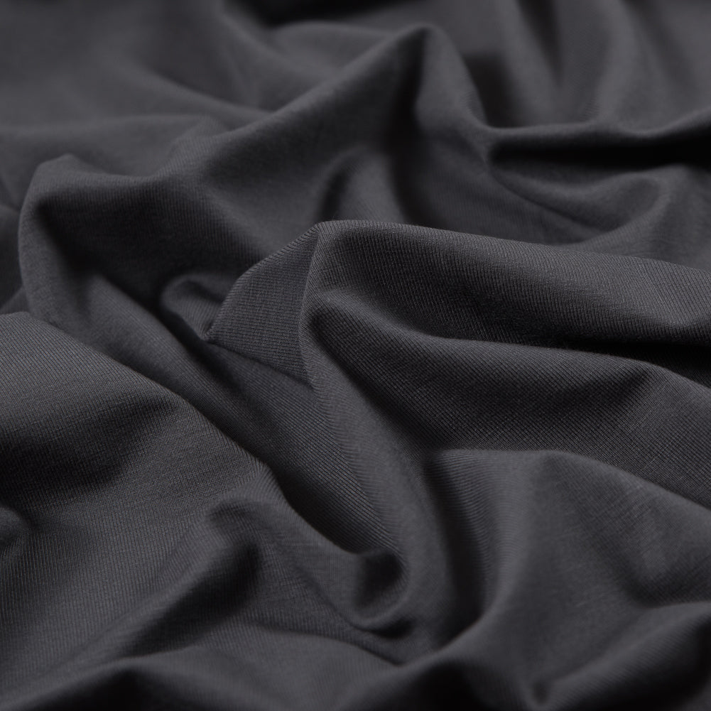 Stretch Bamboo Jersey - Gray - Willow Collection - Detail