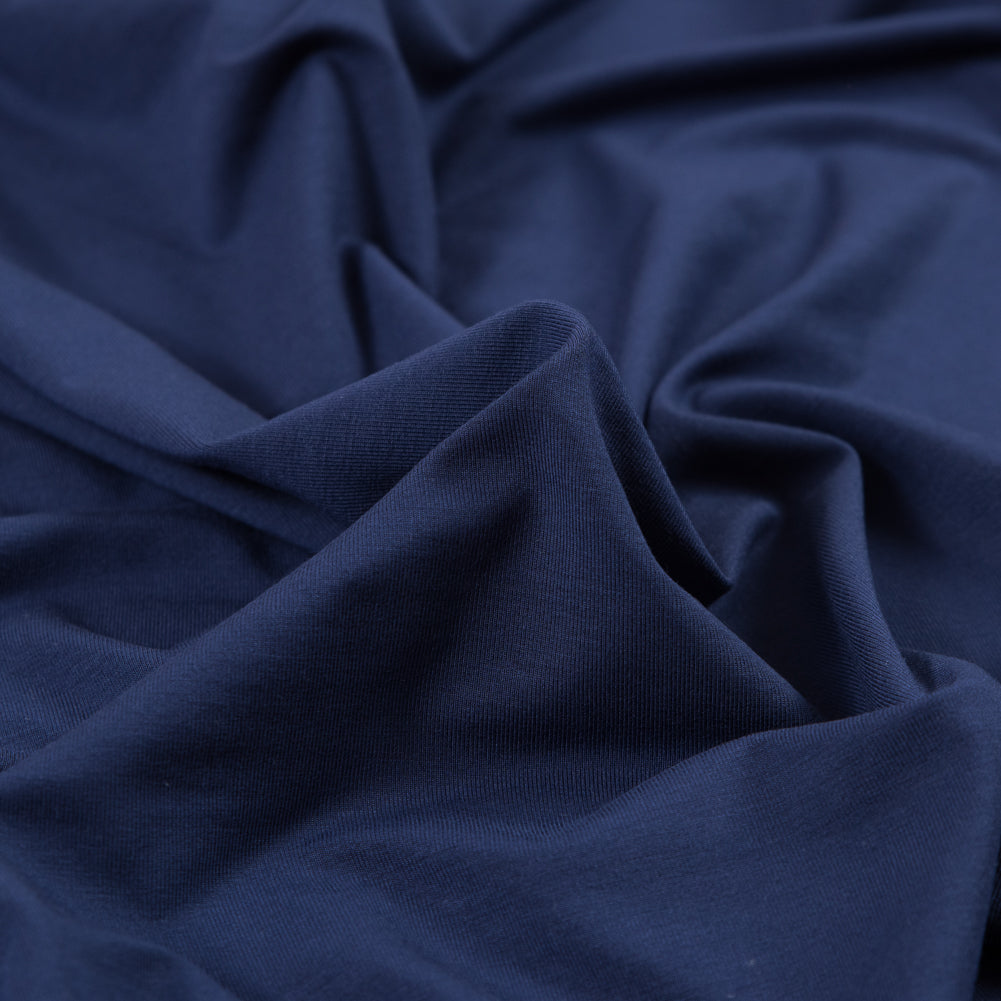 Stretch Bamboo Jersey - Blue - Willow Collection - Detail