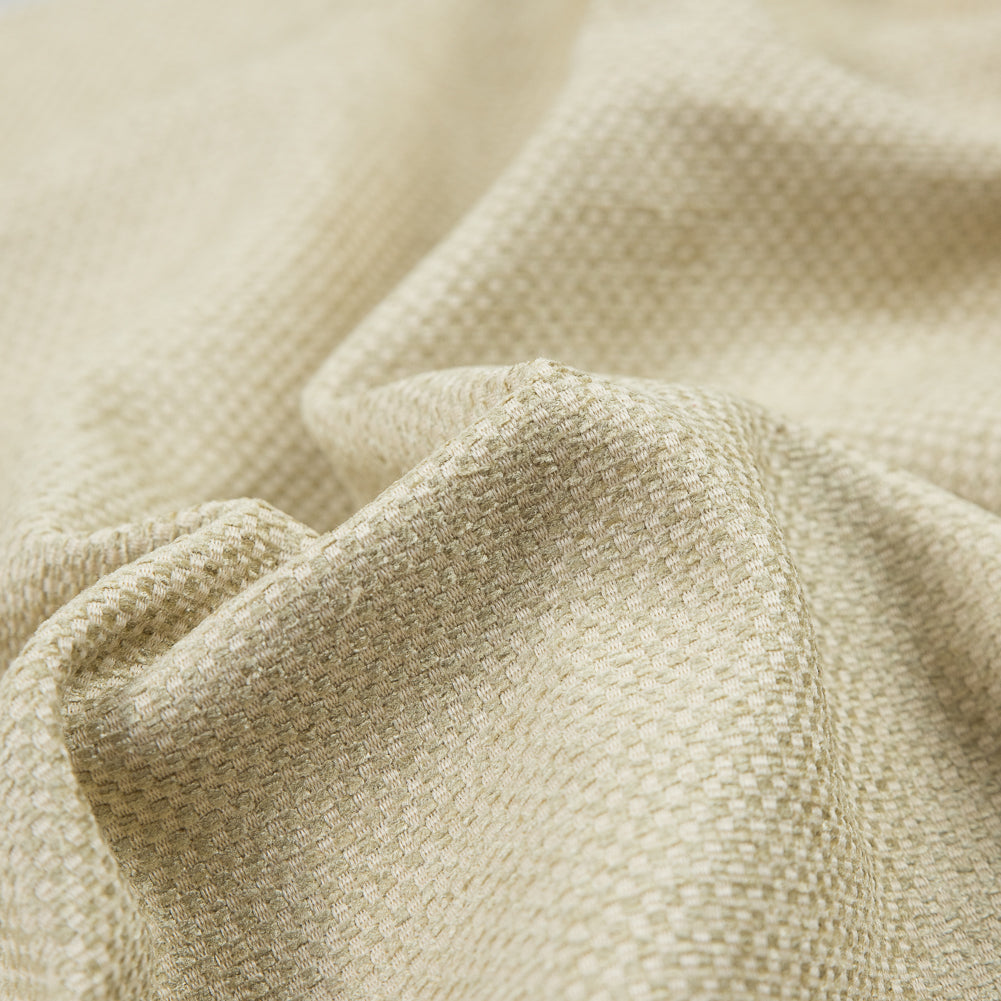 Frozen Dew and Green Haze Basketwoven Chenille Mix - Detail