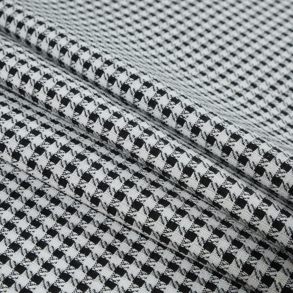 Black and White Double Faced Woven Cotton Blend Folded