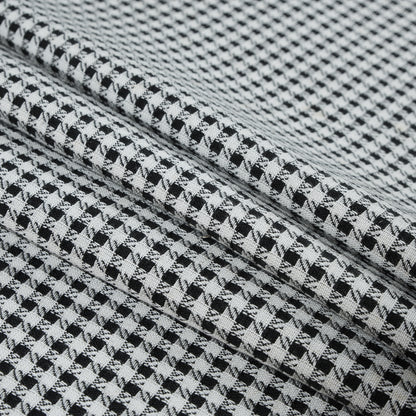 Black and White Double Faced Woven Cotton Blend Folded