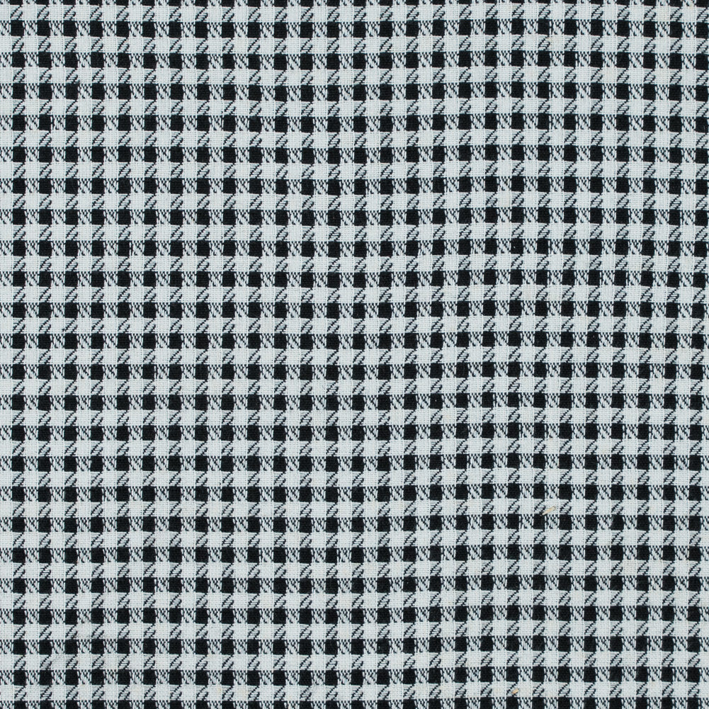 Black and White Double Faced Woven Cotton Blend