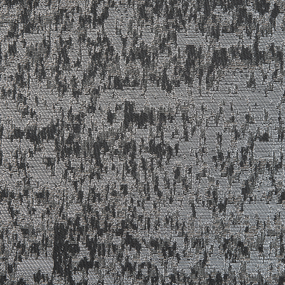 Metallic Silver and Moonbeam Abstract Brocade Detail
