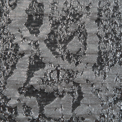 Metallic Silver Abstract Brocade Detail
