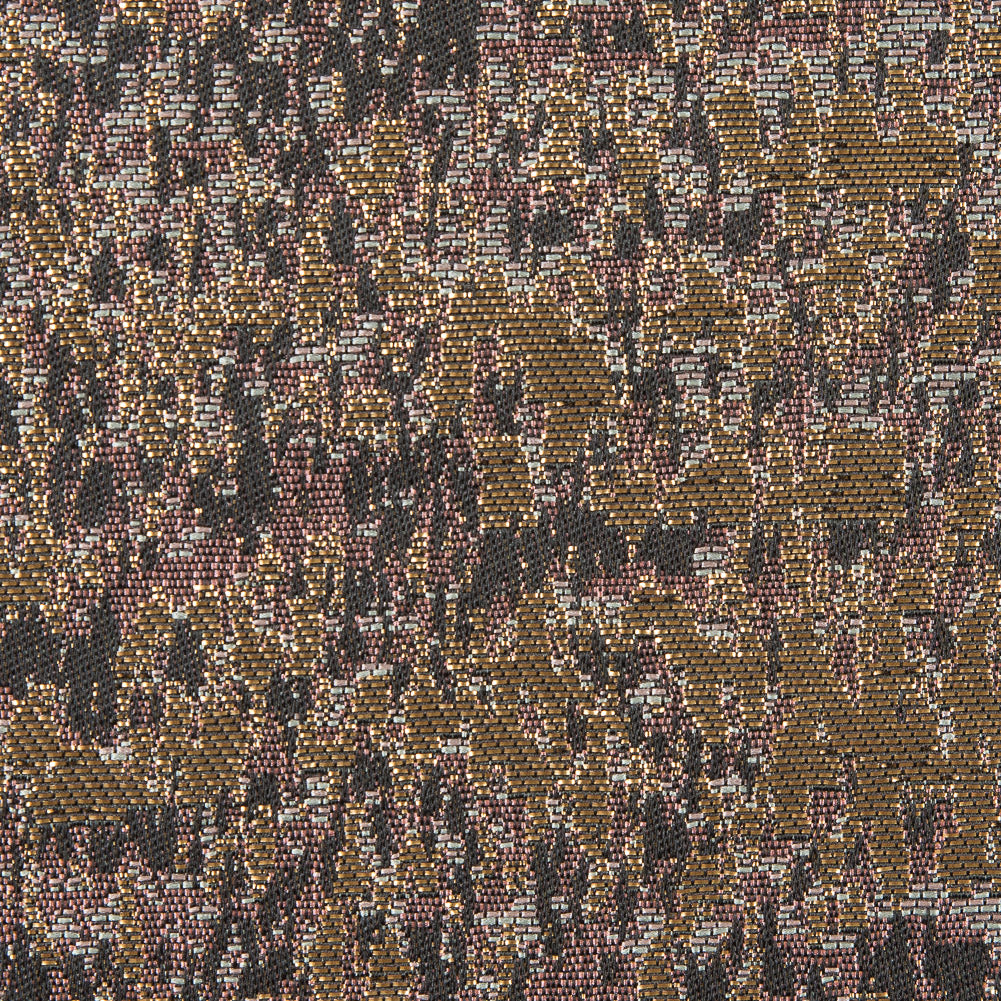 Metallic Gold and Pink Abstract Jacquard Detail