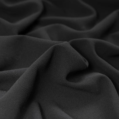 Italian Black Blended Rayon Crepe - Detail