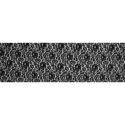 Black Floral Re-Embroidered Lace - Full
