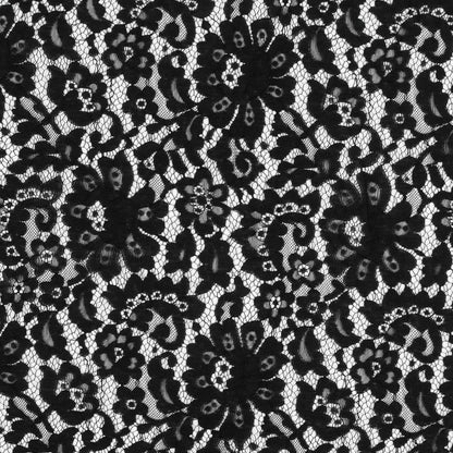 Black Floral Re-Embroidered Lace