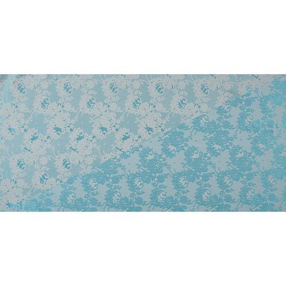 Metallic Bluebird and White Lacey Floral Brocade - Full