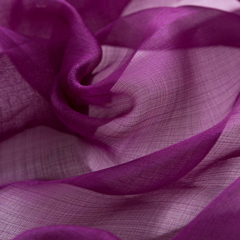 Purple Magic Loosely Constructed Silk Organza - Detail