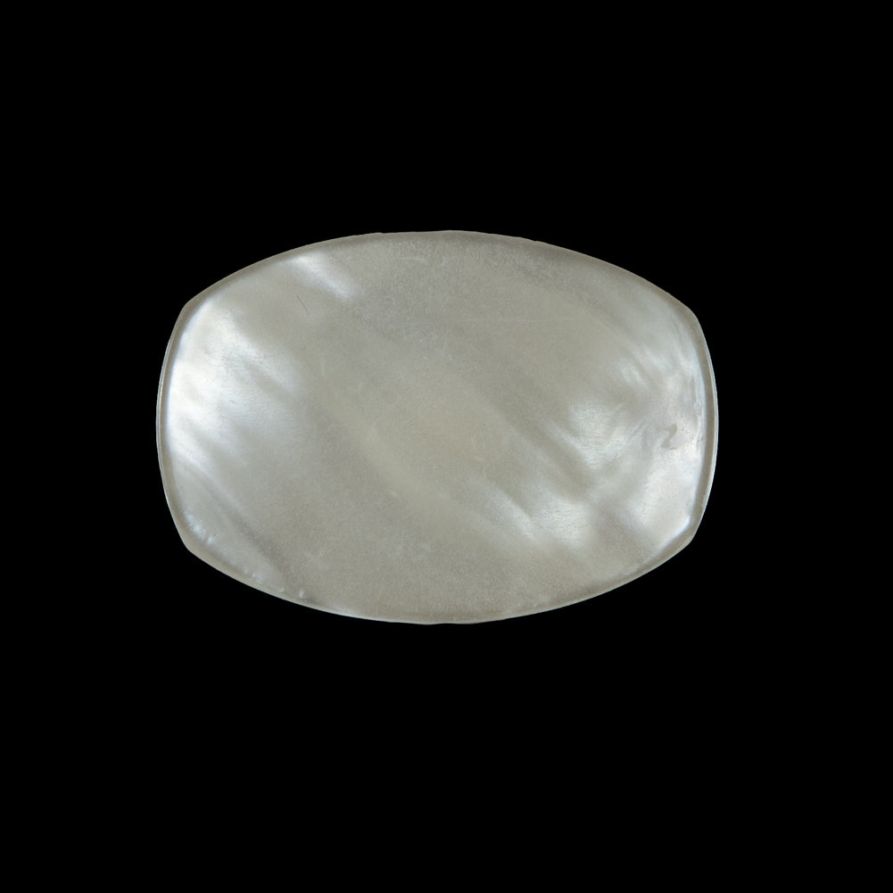 Ivory Iridescent Plastic Button - 40L/25mm