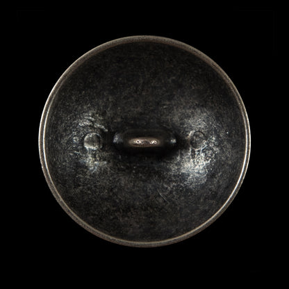 Silver Double Lion Crest Metal Button - 45L/28mm - Detail