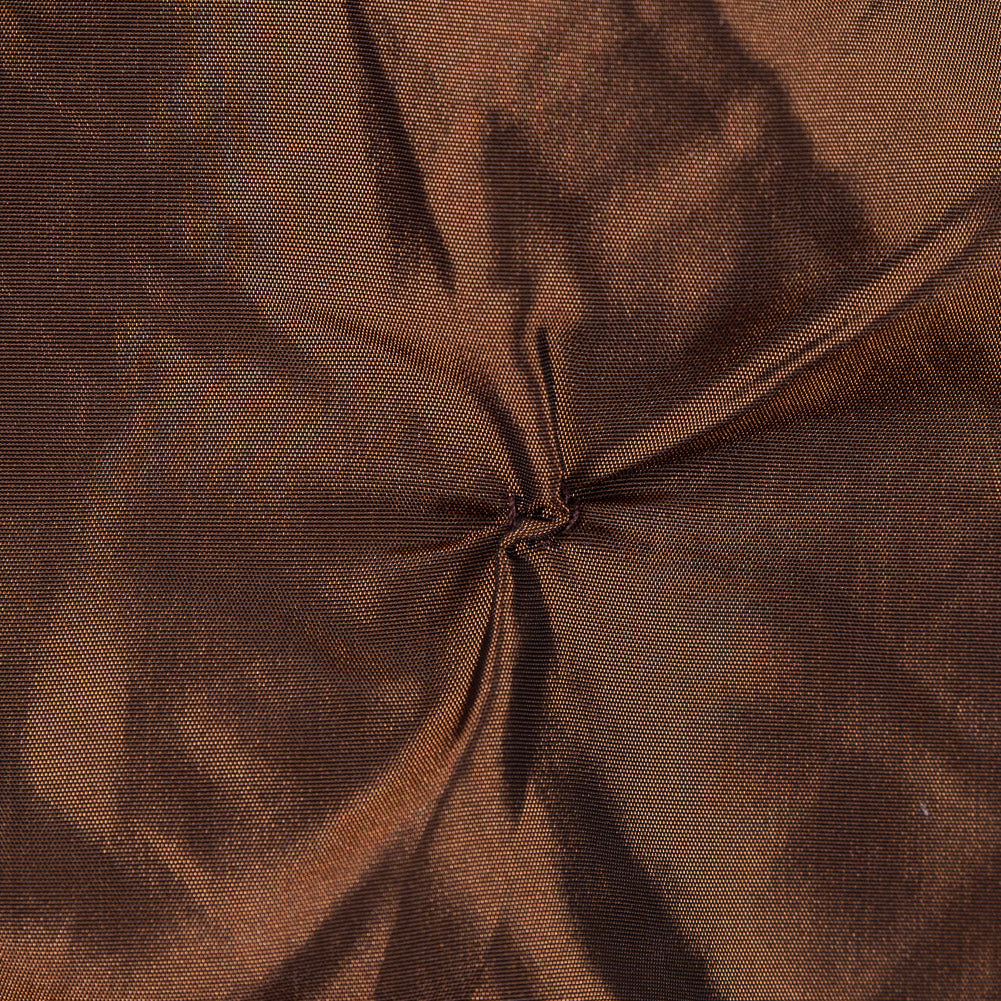 Rust and Black Iridescent Pintucked Taffeta - Detail