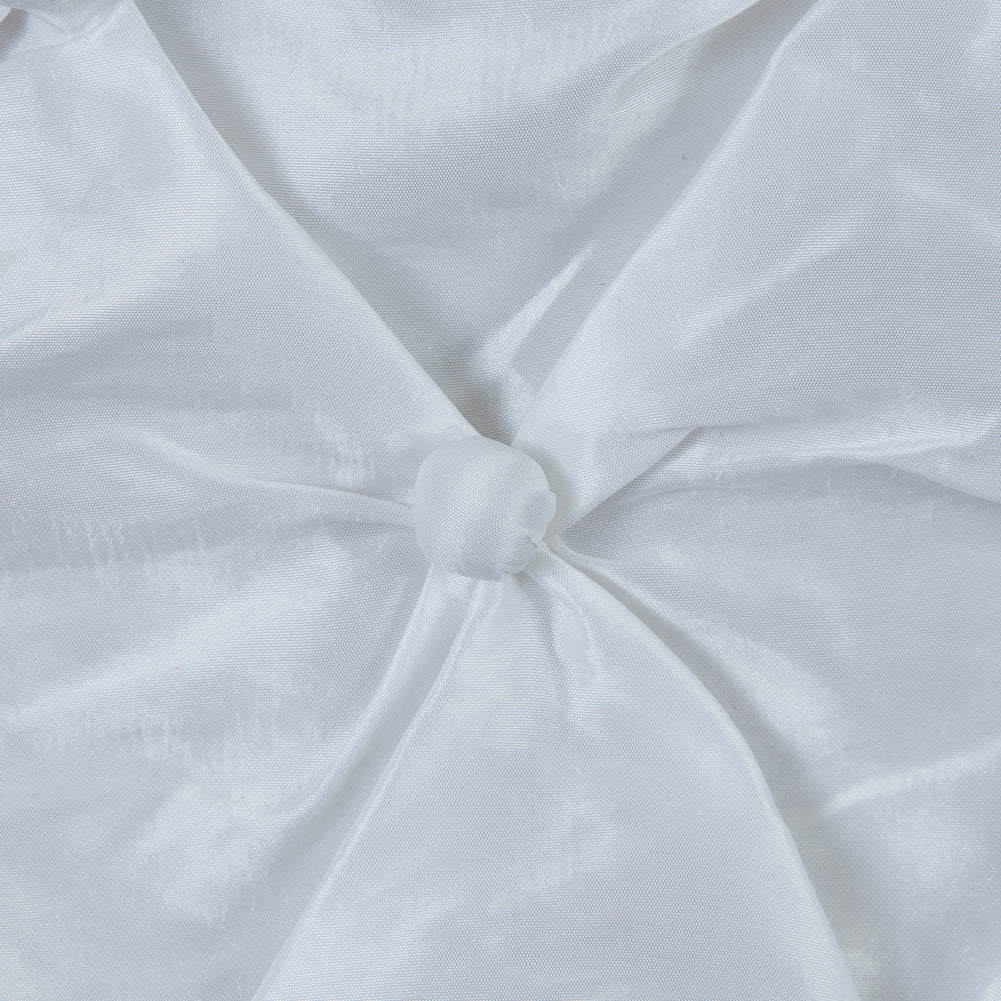 White Button Pintucked Taffeta Detail