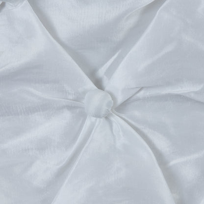 White Button Pintucked Taffeta Detail