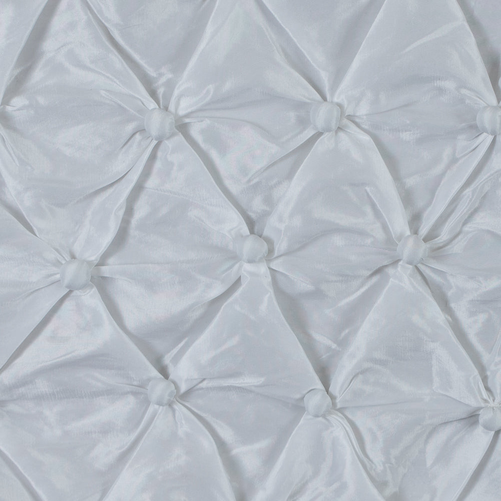 White Button Pintucked Taffeta