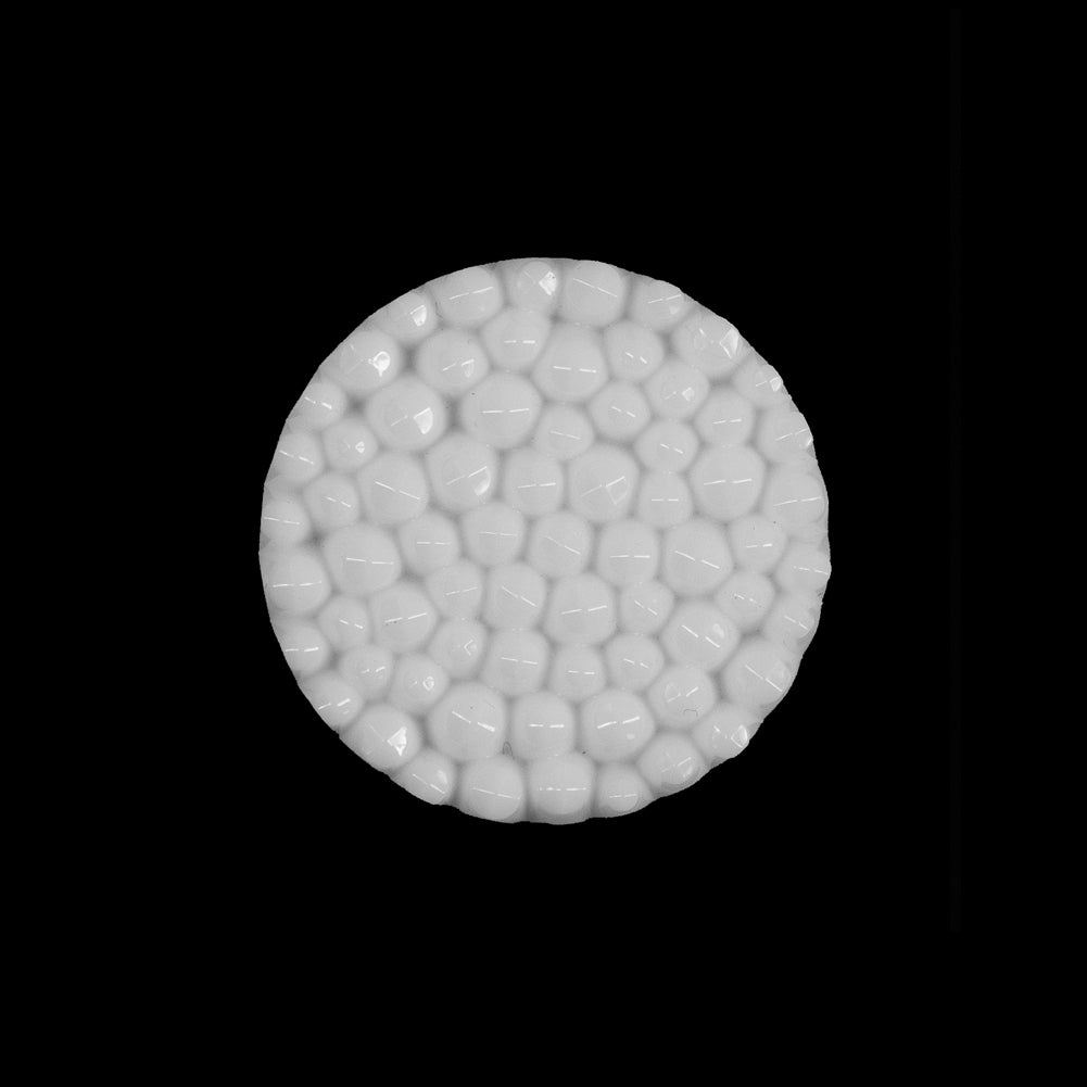 White Textured Shank-Back Button - 36L/22mm