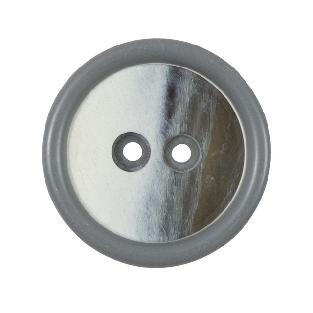 Gray 2-Hole Plastic Button - 44L/28mm