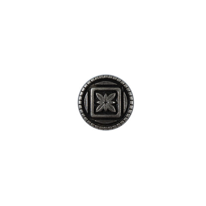 Silver Etched Metal Button - 18L/11mm