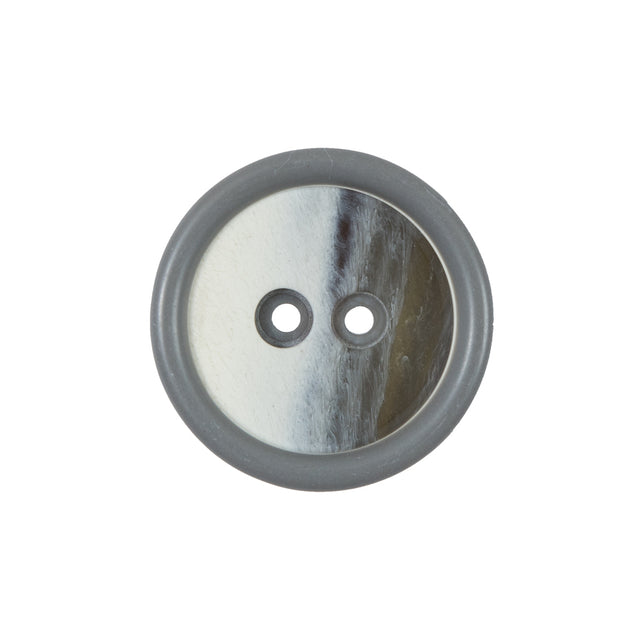 Gray 2-Hole Plastic Button - 36L/22mm