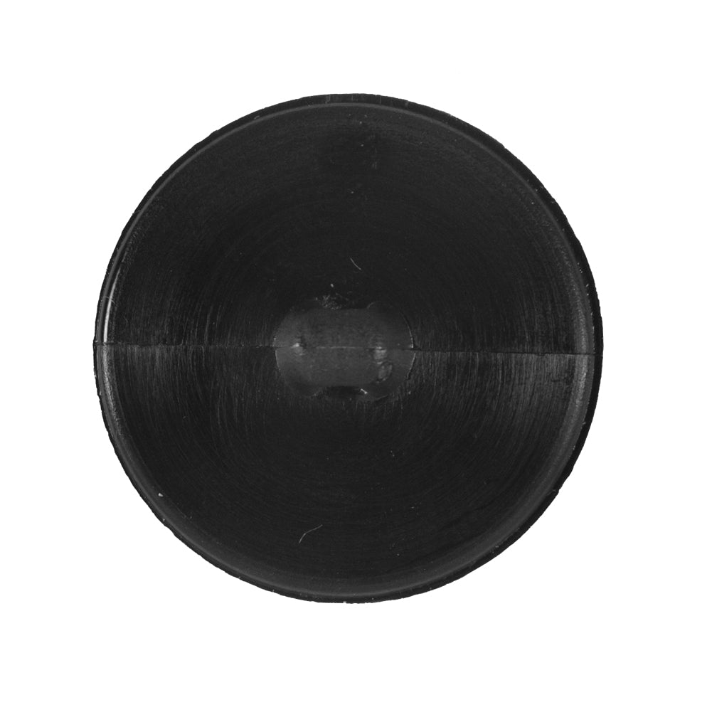 Black Dome Shaped Plastic Button with Rhinestone Center - 44L/28mm Detail