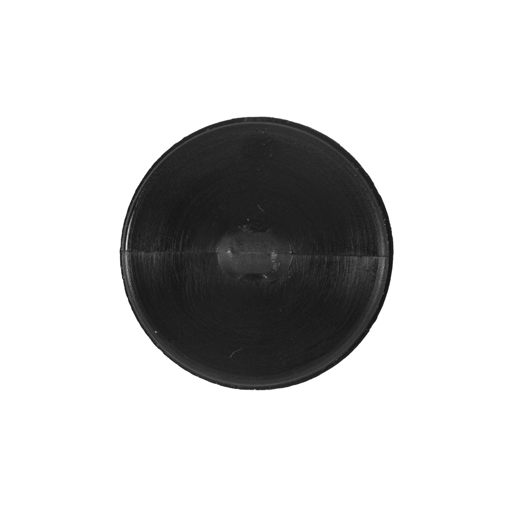 Black Plastic Button with Rhinestone Center - 36L/23mm Detail